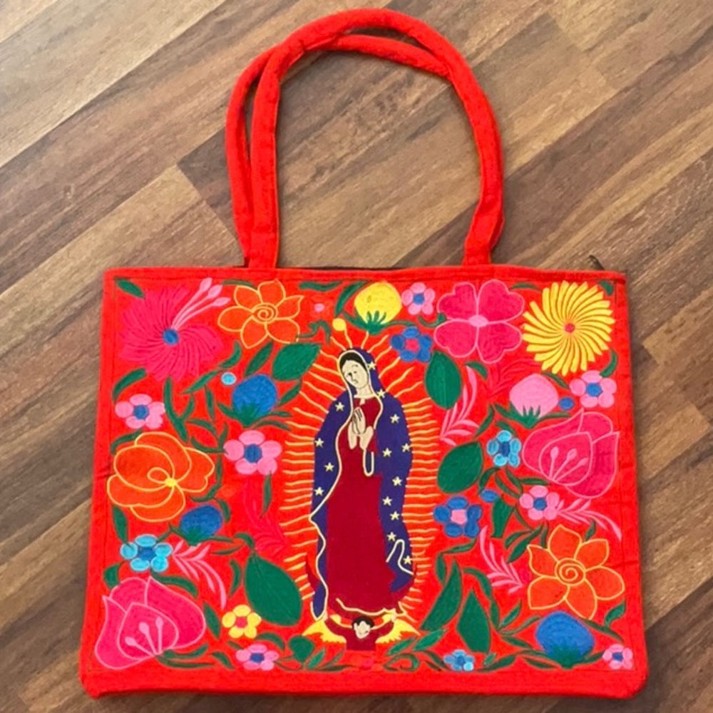 Artesanal Virgen De Guadalupe Tote